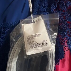 Self Portrait Royal Blue Guipure Dress Size 10